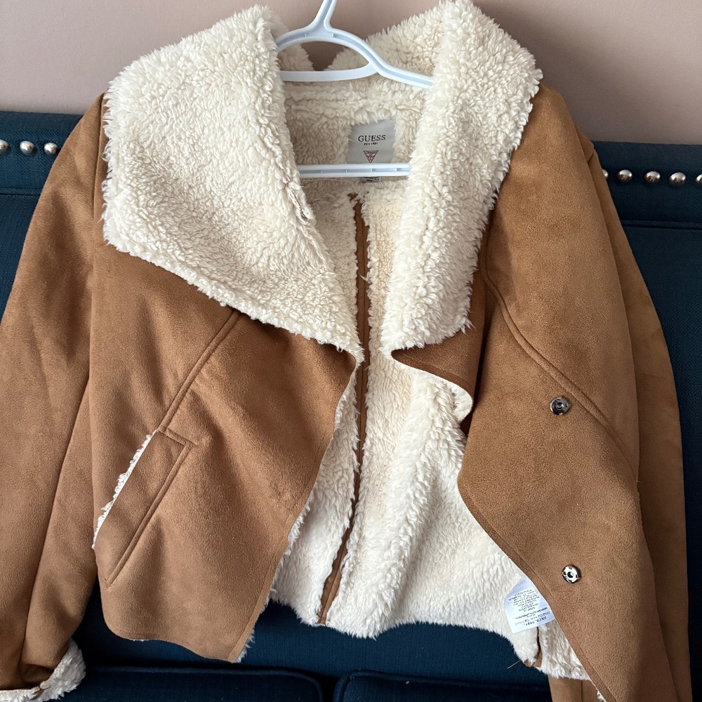 Guess faux suede fall jacket